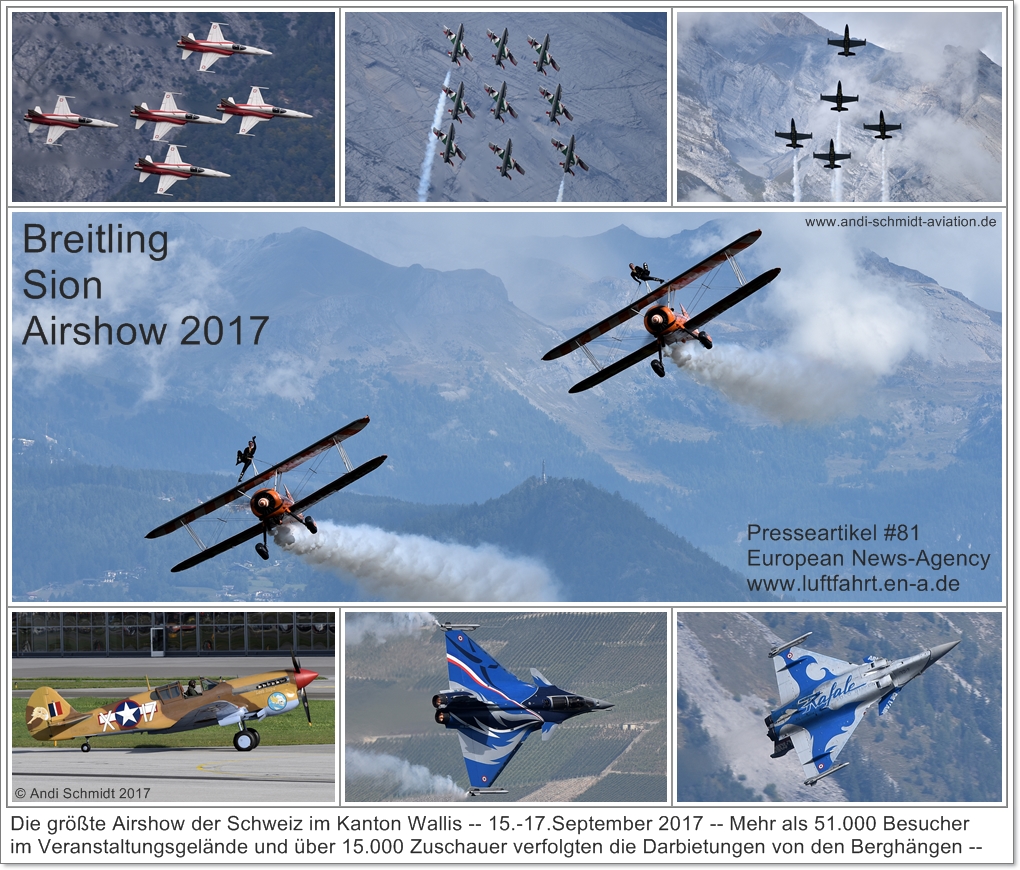 Presseartikel #81 -- Titel: Breitling Sion Airshow 2017 -- Autor: Andi Schmidt -- Exklusiv für European News-Agency / ENA